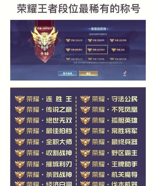 王者荣耀中称号的获取条件是什么？