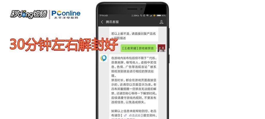 王者荣耀封号后如何申诉解除？