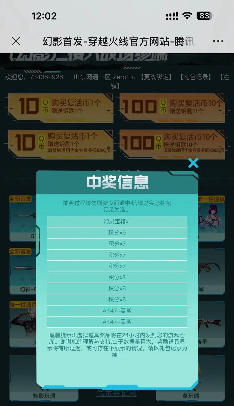 cf活动角色积分价格是多少？